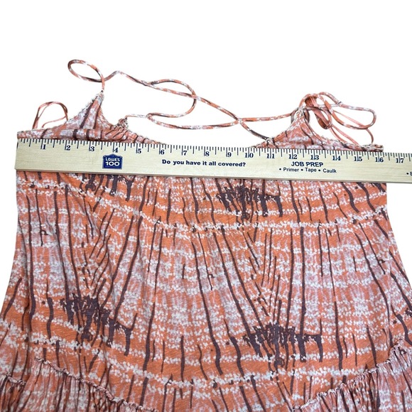 Free People Tie Dye Criss Cross Cami Top Tiered Sleeveless‎ Blouse - Picture 6 of 11